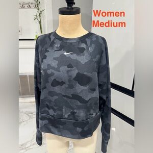 Nike Black and Gray Camouflage Sweatshirt